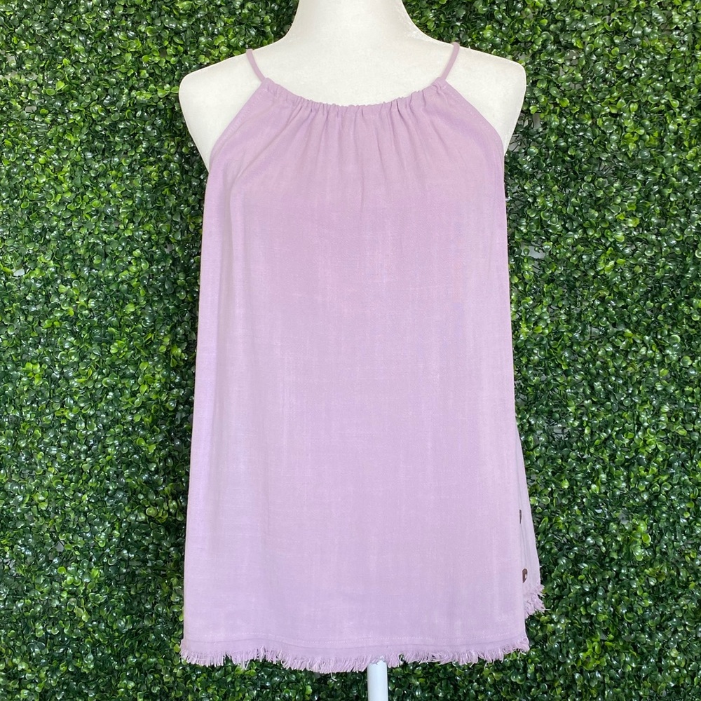 NWOT Lilac Halter Cami with Raw Hem